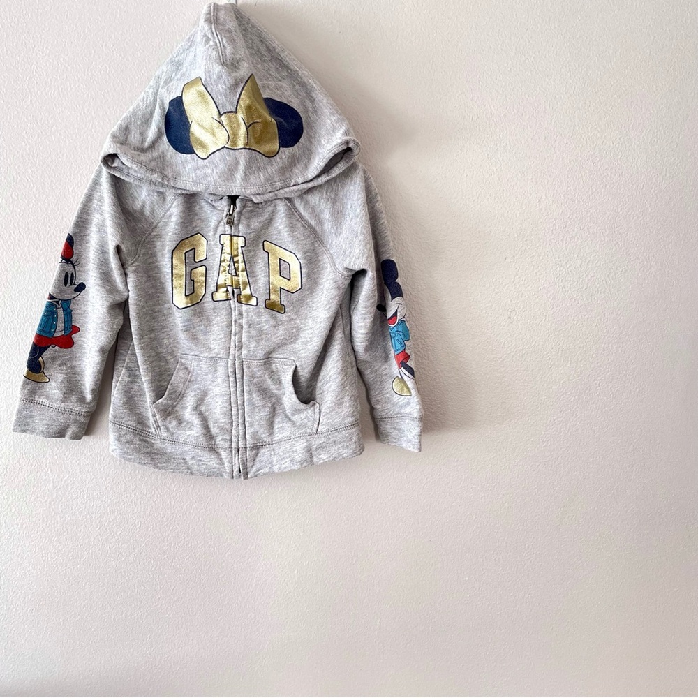 Gap Disney Minnie Mickey sweatshirt hoodie gold